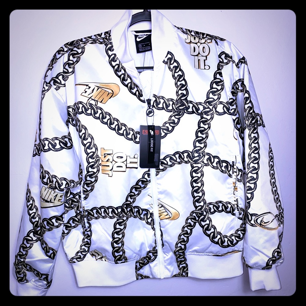 Nike Thermore gold chains bomber jacket
